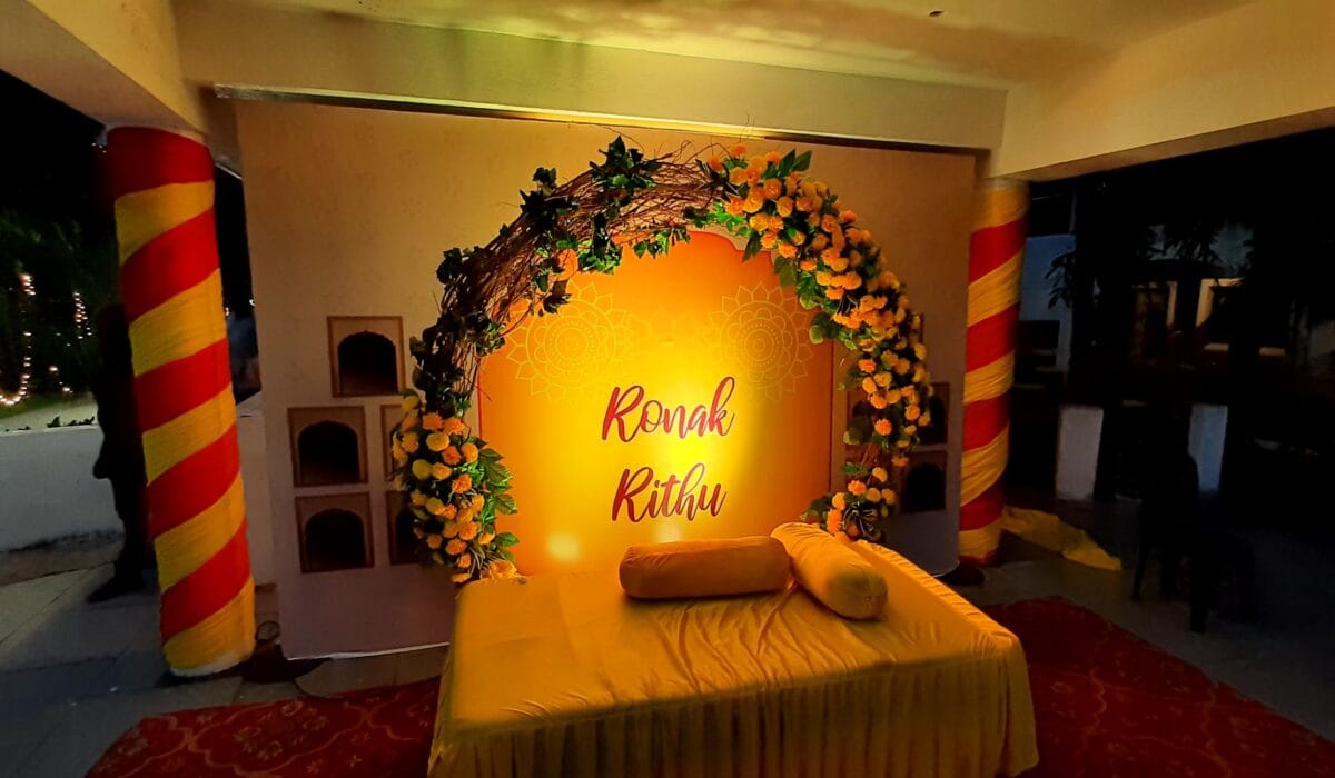 | Best Event Management Company in Chennai | Creative Event Organizers 2025 Colorful Sangeet night decoration with music and dance theme by Creative Event Organizers in Chennai