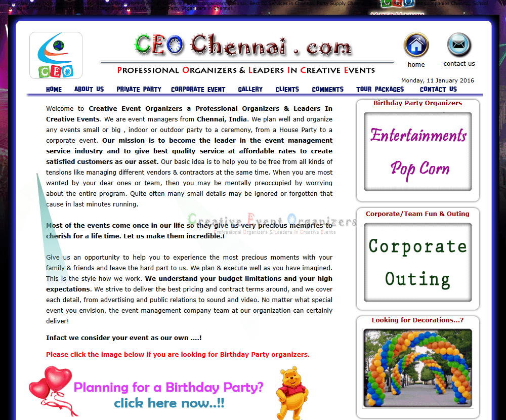 | Best Event Management Company in Chennai | Creative Event Organizers 2025 ceochennai.com creative event organizers's old website ceoevents.in