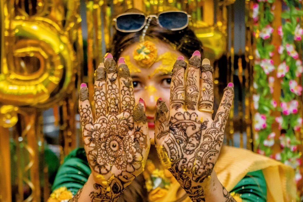 | Best Event Management Company in Chennai | Creative Event Organizers 2025 Traditional Mehendi ceremony decoration with ethnic designs and seating by Creative Event Organizers in Chennai